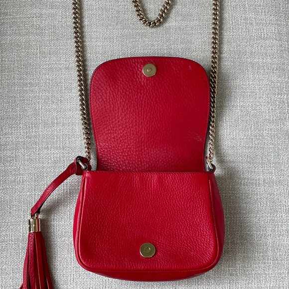 Gucci Soho Red Crossbody Bag with Chain - Picture 4 of 6